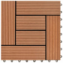 vidaXL Faszegély járólap 22 pcs Barna 30 x 30 cm WPC