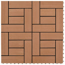 vidaXL Faszegély járólap 22 pcs Barna 30 x 30 cm WPC