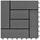 vidaXL Faszegély járólap 22 pcs Szürke 30 x 30 cm WPC