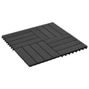 vidaXL Faszegély járólap 22 pcs Fekete 30 x 30 cm WPC