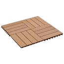vidaXL Faszegély járólap 22 pcs Tíkfa 30 x 30 cm WPC