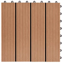 vidaXL Faszegély járólap 22 pcs Tíkfa 30 x 30 cm WPC