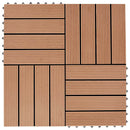 vidaXL Faszegély járólap 22 pcs Tíkfa 30 x 30 cm WPC