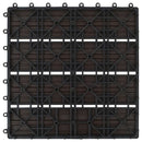 vidaXL Faszegély járólap 22 pcs Sötét Barna 30 x 30 cm WPC