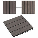 vidaXL Faszegély járólap 22 pcs Sötét Barna 30 x 30 cm WPC