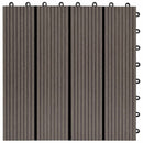 vidaXL Faszegély járólap 22 pcs Sötét Barna 30 x 30 cm WPC