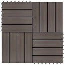 vidaXL Faszegély járólap 22 pcs Sötét Barna 30 x 30 cm WPC
