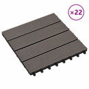 vidaXL Faszegély járólap 22 pcs Sötét Barna 30 x 30 cm WPC