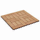 vidaXL Faszegély járólap 22 pcs Tíkfa 30 x 30 cm WPC