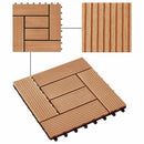 vidaXL Faszegély járólap 22 pcs Tíkfa 30 x 30 cm WPC