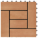 vidaXL Faszegély járólap 22 pcs Tíkfa 30 x 30 cm WPC