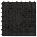 vidaXL Faszegély járólap 22 pcs Sötét Barna 30 x 30 cm WPC