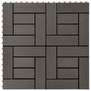 vidaXL Faszegély járólap 22 pcs Sötét Barna 30 x 30 cm WPC