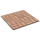 vidaXL Faszegély járólap 22 pcs Barna 30 x 30 cm WPC