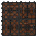 vidaXL Faszegély járólap 22 pcs Barna 30 x 30 cm WPC