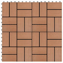 vidaXL Faszegély járólap 22 pcs Barna 30 x 30 cm WPC