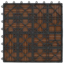 vidaXL Faszegély járólap 22 pcs Tíkfa 30 x 30 cm WPC