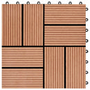 vidaXL Faszegély járólap 22 pcs Tíkfa 30 x 30 cm WPC