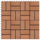vidaXL Faszegély járólap 22 pcs Tíkfa 30 x 30 cm WPC