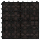 vidaXL Faszegély járólap 22 pcs Sötét Barna 30 x 30 cm WPC