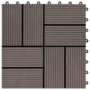 vidaXL Faszegély járólap 22 pcs Sötét Barna 30 x 30 cm WPC