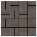 vidaXL Faszegély járólap 22 pcs Sötét Barna 30 x 30 cm WPC