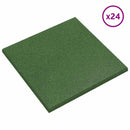 vidaXL Esés elleni védelmi csempék 24 pcs Zöld 50 x 50 cm Gumi