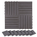 vidaXL Faszegély járólap 20 pcs Szürke 30 x 30 cm Akácfa
