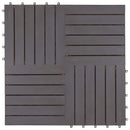 vidaXL Faszegély járólap 20 pcs Szürke 30 x 30 cm Akácfa