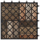 vidaXL Faszegély járólap 20 pcs Szürke 30 x 30 cm Akácfa