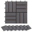 vidaXL Faszegély járólap 20 pcs Szürke 30 x 30 cm Akácfa
