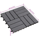 vidaXL Faszegély járólap 20 pcs Szürke 30 x 30 cm Akácfa