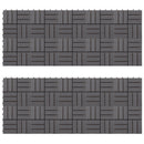 vidaXL Faszegély járólap 20 pcs Szürke 30 x 30 cm Akácfa