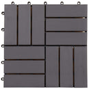 vidaXL Faszegély járólap 20 pcs Szürke 30 x 30 cm Akácfa