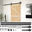 vidaXL Csúszó ajtó Természetes és Fekete 90 x 210 cm Tömör Fenyőfa