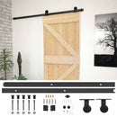 vidaXL Csúszó ajtó Természetes és Fekete 100 x 210 cm Tömör Fenyőfa