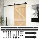 vidaXL Csúszó ajtó Természetes és Fekete 100 x 210 cm Tömör Fenyőfa