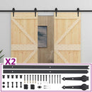 vidaXL Csúszó ajtó 2 db 90 x 210 cm Tömör Fenyőfa