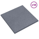 vidaXL Esés elleni védelmi csempék 18 pcs Szürke 50 x 50 cm Gumi