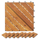 vidaXL Faszegély járólap 30 pcs Barna 30 x 30 cm Akácfa