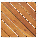 vidaXL Faszegély járólap 30 pcs Barna 30 x 30 cm Akácfa
