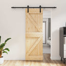 vidaXL Csúszó ajtó 70 x 210 cm Szilárd Fenyőfa (Nem Kezelt)