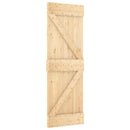 vidaXL Csúszó ajtó 70 x 210 cm Szilárd Fenyőfa (Nem Kezelt)