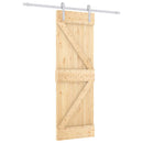 vidaXL Csúszó ajtó Természetes és Fehér 70 x 210 cm Szilárd Fenyőfa