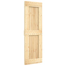 vidaXL Csúszó ajtó Természetes és Fehér 70 x 210 cm Szilárd Fenyőfa