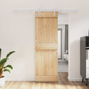 vidaXL Csúszó ajtó Természetes és Fehér 70 x 210 cm Szilárd Fenyőfa