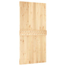 vidaXL Csúszó ajtó Természetes és Fehér 100 x 210 cm Szilárd Fenyőfa
