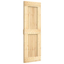 vidaXL Csúszó ajtó Természetes és Fehér 70 x 210 cm Szilárd Fenyőfa