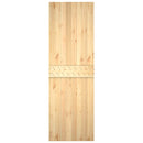 vidaXL Csúszó ajtó Természetes és Fehér 70 x 210 cm Szilárd Fenyőfa