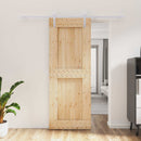 vidaXL Csúszó ajtó Természetes és Fehér 80 x 210 cm Szilárd Fenyőfa